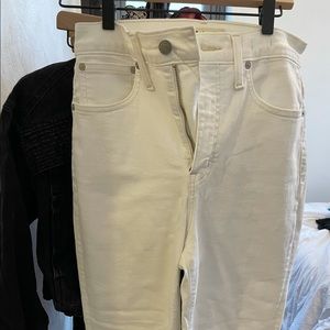 Madewell classics white straight jeans